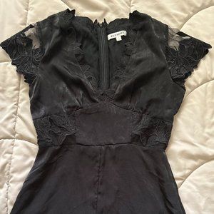 Wild Honey, S, Black V-neck Romper